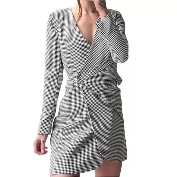 Jason Wu houndstooth wrap blazer dress XS NWT - Picture 1 of 6